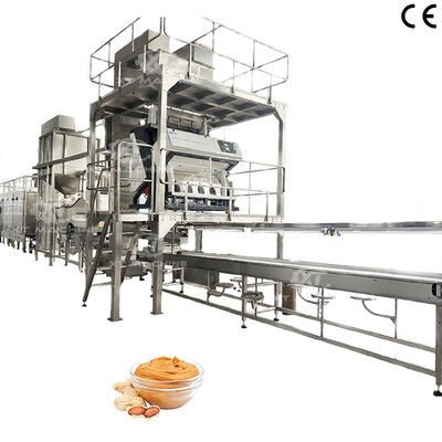Fully Automated Peanut Butter Production Line with PLC Control 2000kg/h Capacity and Stainless Steel 304 Food Grade