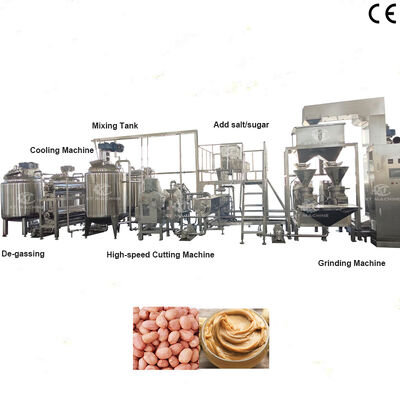 500kg/h-2000kg/h Peanut Butter/Cashew Butter/Pistachio Butter Production Line with SS304 Material Nut Butter Processing Equipment