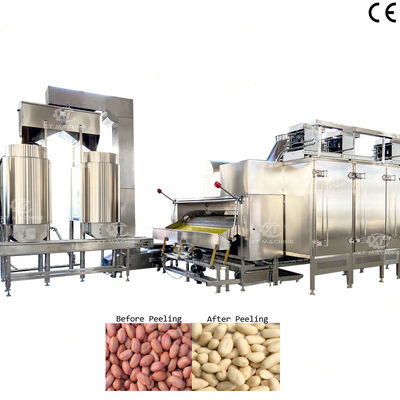 500~1000kg/h Stainless Steel Food Grade Roasted Peanut Blanching Machine Pistachio Peeling Equipment For Nut Processing Plants
