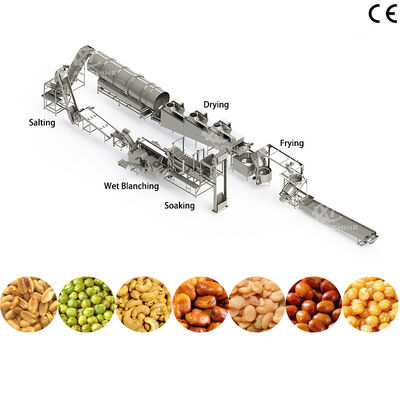 Industrial Nut Frying Production Line Fried Nut Snack Making Machine Suitable for Food Processing Plants
