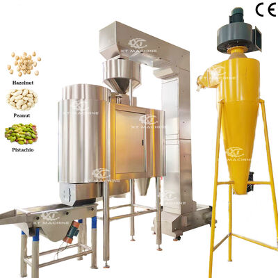Customizable High Efficiency 500kg/h Peanut Hazelnut Blanching Machine with PLC Control System