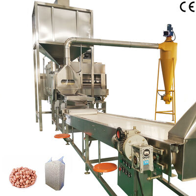 Stainless Steel 304 Food Grade 1000kg/h-2000kg/h Peanut Roasting and Blanching Production Line