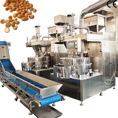 500-1000kg/h Automatic Peanut Coating Machine with PLC Control System for Snack Food Factory