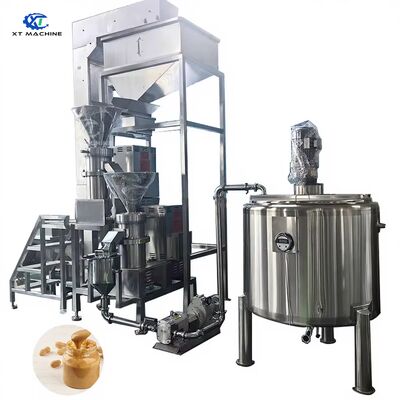 500kg/h Fully Automatic Peanut Butter Production Line with SUS 304 Stainless Steel for Nut Butter Processing