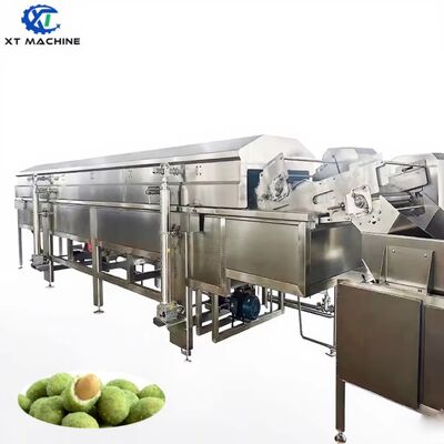 PLC Controlled Customizable Continuous Peanut Frying Machine with SUS304 Material for Industrial Food Processing