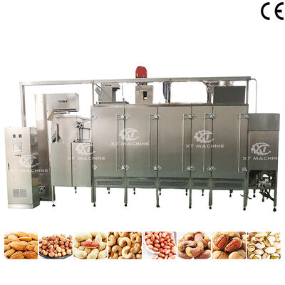 SUS304 Continuous Nuts Roaster Cashew Nut Roasting Machine with PLC Control for Commercial Use