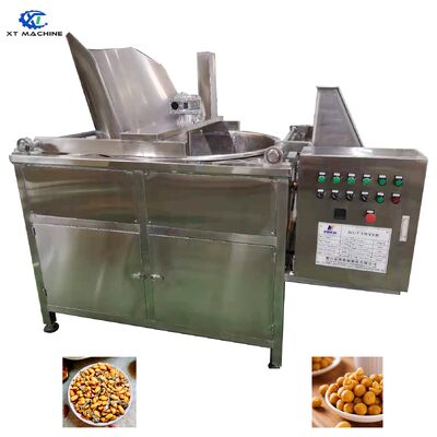 300kg/h Capacity 304 Stainless Steel Gas Batch Fryer with Intelligent Temperature Control for Nuts and Beans