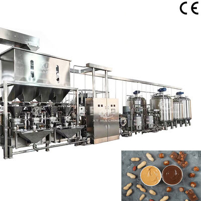Fully Automatic Stainless Steel Peanut Paste Making Machine with 2000 kg/h Production Line for Nuts Processing
