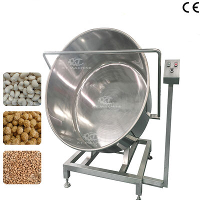 Fully Automatic 35-40kg/batch Peanut Batch Coating Machine Nut Coating Equipment For Nut Processing Plants
