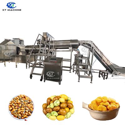 304 Stainless Steel Double Roller Flavoring Machine with 27kW Power and Automatic Discharging System for Snack Seasoning