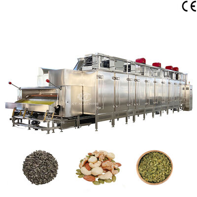 Belt Type Continuous Peanut Roasting Machine with 500kg/h Commercial Baking Oven PLC Control for Food Processing