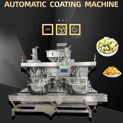 PLC Controlled SUS304 Peanut Coating Machine with 200-600kg/h Capacity for Broad Beans/Rose Peanut/Coconut Cashew