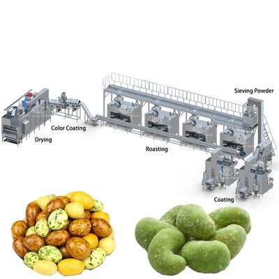 Industrial 500-1000kg/h Capacity Peanut Processing Line with 304 Food-Grade Stainless Steel and PLC Control