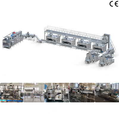 1000kg/h Food Grade Stainless Steel Nuts Coating And Baking Production Line for Food Processing Plants