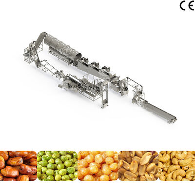 Fully Automatic Fried Nut Snack Making Machine SS304 Frying Production Line for Nut Processing Plants