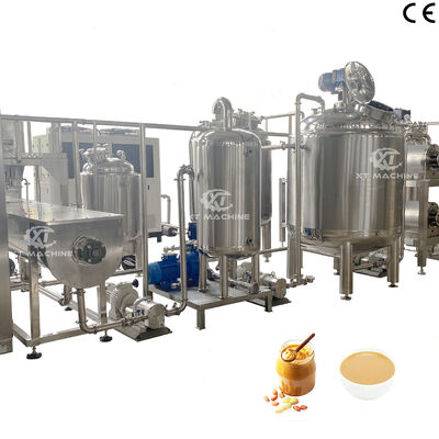 Good price 500-2000kg/h Fully Automatic Peanut Butter Production Line Pistachio Paste Making Machine with PLC Program Control online