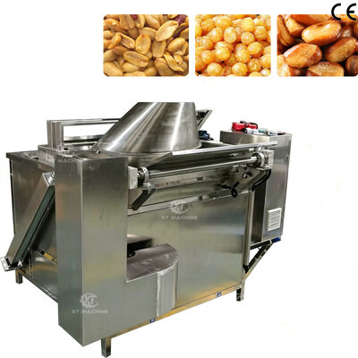 Máquina freidora por lotes para almendras con control de temperatura SUS304, máquina freidora de chips de maíz para fritura de frutos secos alimentarios
