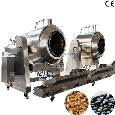 Automatic Sugar Coating And Heating Machine with 70kg/batch Sugar-coated Peanut Nut Making Machine for Food Industry