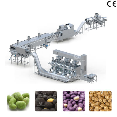 Fully Automatic Frying Coated Peanut Processing Plant Cashew Nuts Almond Frying Production Line