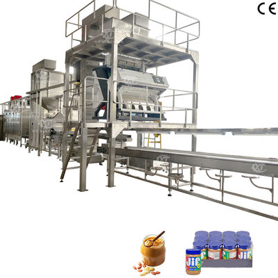 Good price Full Automated Peanut Butter Almond Butter Production Line Nut Butter Making Machine with PLC Control 2000kg/h Capacity online