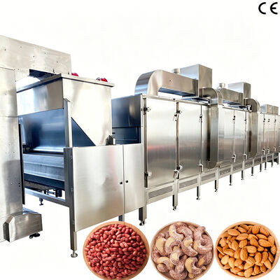 Good price SS304 Food Grade Continuous Nuts Roasting Machine Sunflower Seeds Roaster Commercial Baking Oven for Factory Use online