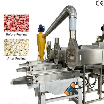 Good price SUS304 1000kg/h-2000kg/h Peanut Cutting and Blanching Machine Air Peeling Machine for Blanched Peanut Output online