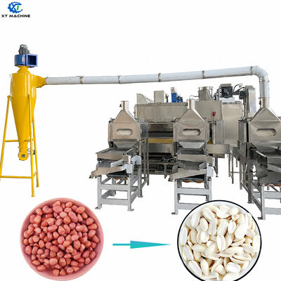 Good price High Quality 1000kg/h-2000kg/h SUS304 Peanut Cutting and Blanching Machine for Nut Processing Equipment online