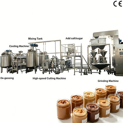 Good price 500kg/h-2000kg/h Peanut Butter/Cashew Butter/Pistachio Butter Production Line with SS304 Material Nut Butter Processing Equipment online