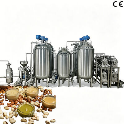 Full Automatic Peanut Butter Mixing/Cooling Tank Pistachio Paste Making Machine with PLC Program Control