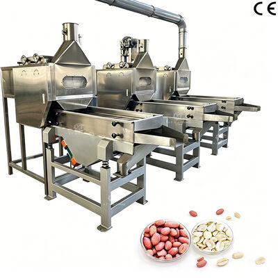 SS304 Split Peanut Kernel Blanching Machine Air Peeler For Peanuts 1000kg/h for Food Processing Plant