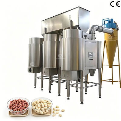 Fully Automatic High Blanching Rate Peanut Hazelnut Blanching Machine Pneumatic Air Peeler with Stainless Steel 304 Food Grade
