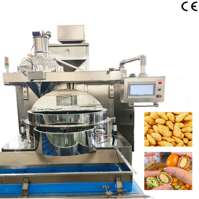 High Speed Coated Peanut Burger Making Machines Dough Coated Nut Snacks Making Machine With PLC Control System