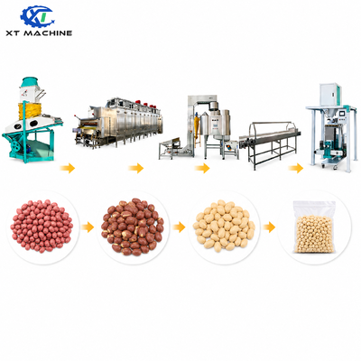 400-600kg/h SUS304  Hot Air Peanut Blanching Machine with 95-97% Peeling Rate for Blanched Peanut Production Line