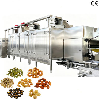 Hot Sale Continuous Nuts Roasting Machine with Adjustable Conveying Speed PLC Control Baking Oven