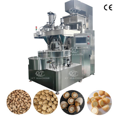 PLC Control High‑Speed Dough Coated Peanut Burger Making Machine Multifunctional Nut Snack Coating Equipment