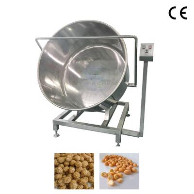 100kg/h Small Commercial Batch Coating Machine 304 Food Grade Steel for Melon Seeds Hazelnut Flavor Coating