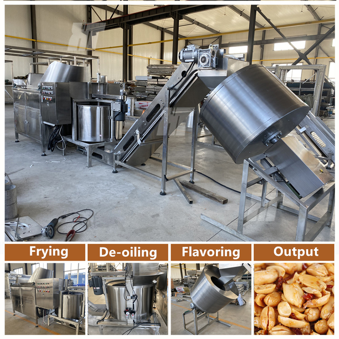 350kg/H Bean Peanut Frying Machine Cashew Automatic Frying Machine